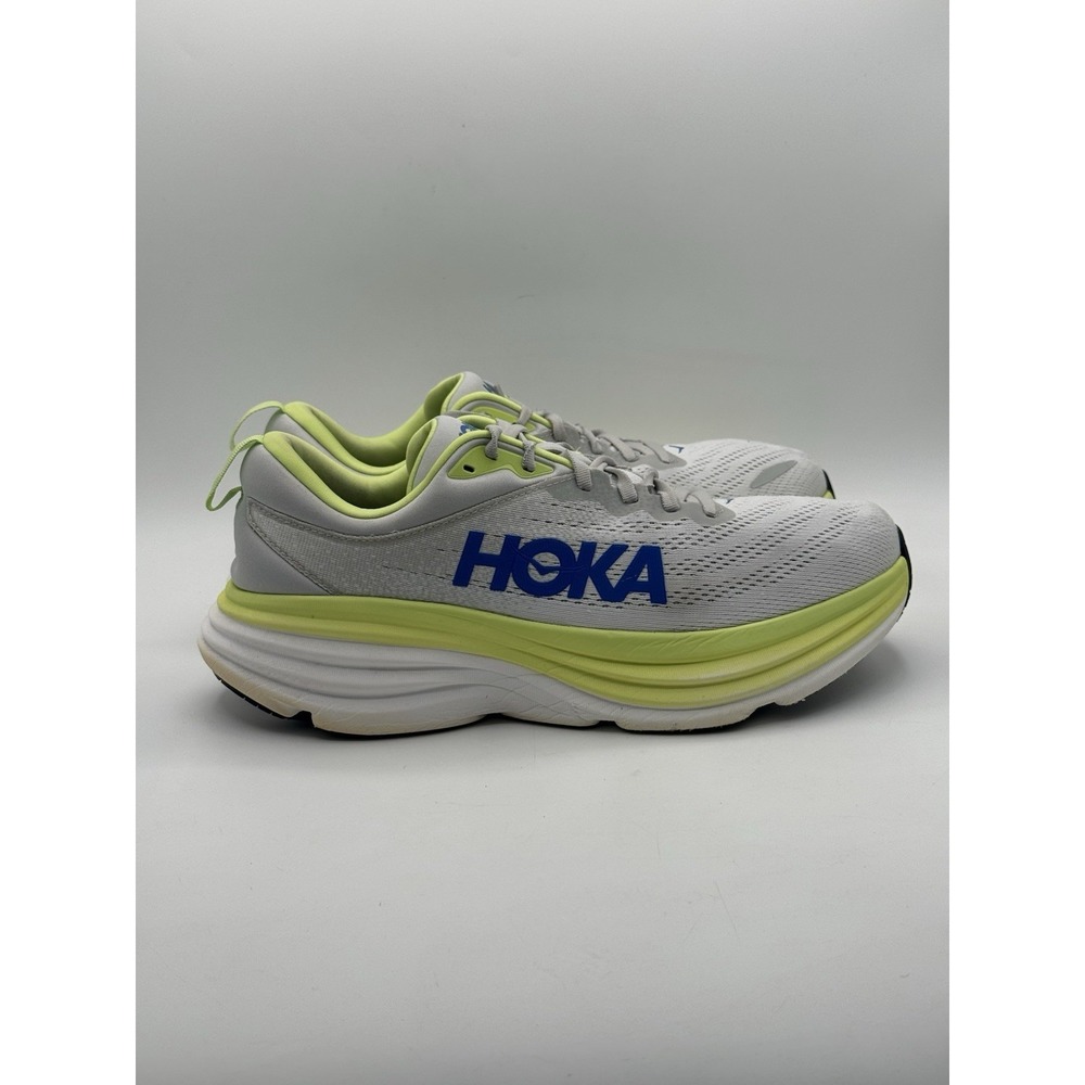 Hoka One One Bondi 8 1123202 STTC Grey Running Race Shoes Mens 11.5 D Sneakers